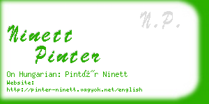 ninett pinter business card